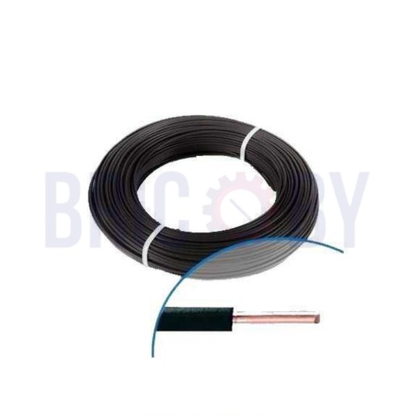 Bobine de fil rigide CHAKIRA H07VU4 noir 100 m – Conducteur en cuivre pour installations électriques domestiques et professionnelles.