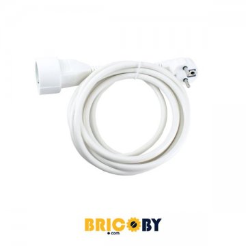 Bricoby.com - CORDON PROLONGATEUR 3G1 BLANC 3M STIEL