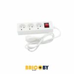 Bricoby.com - BLOC MULTIPRISE 3 PRISES 2P+T AVEC INTERRUPTEUR 3M SIMEF