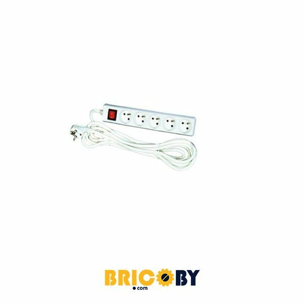 www.bricoby.com BLOC MULTIPRISE 5 PRISES 2P+T AVEC INTERRUPTEUR 5M STIEL