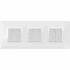 Bricoby.com - PLAQUE CARRÉE 6MODULES (2+2+2) BLANC/CHROMÉ ALPHA - BRICOBY Meilleur Prix Tunisie