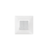 Bricoby.com - PLAQUE CARRÉE 2MODULES BLANC CHROMÉ ALPHA - BRICOBY Meilleur Prix Tunisie