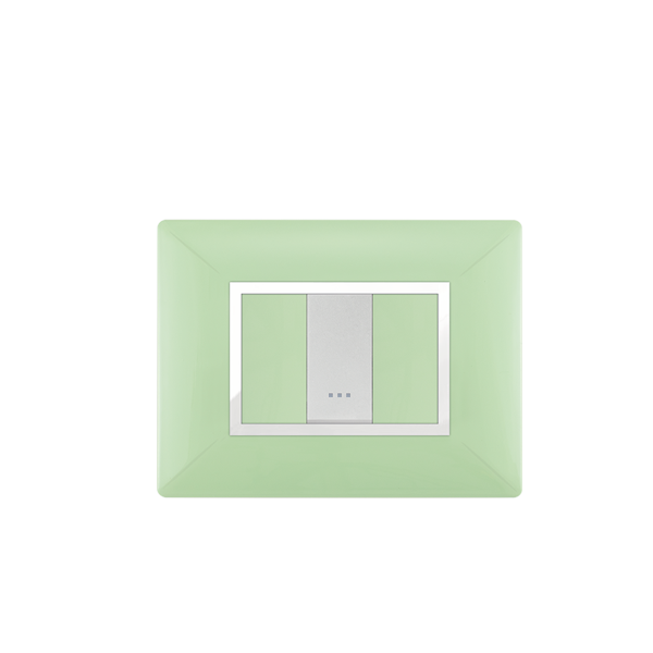 Bricoby.com - PLAQUE RECTANGULAIRE 1MODULE VERT ANIS ALPHA - BRICOBY Meilleur Prix Tunisie