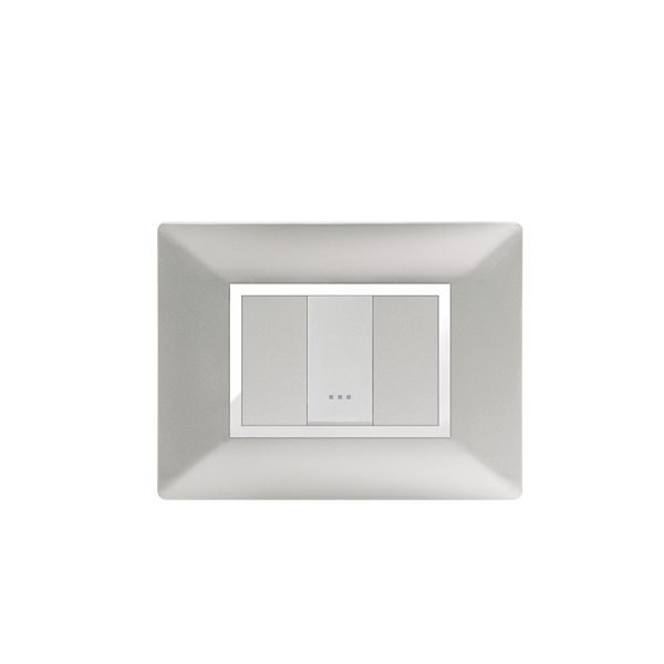 Bricoby.com -  PLAQUE RECTANGULAIRE 1MODULE SILVER ALPHA - BRICOBY Meilleur Prix Tunisie