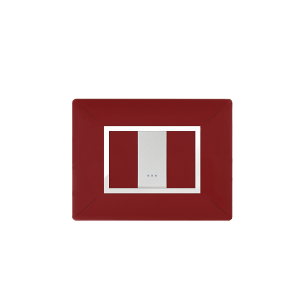 Bricoby.com - PLAQUE RECTANGULAIRE 1MODULE ROUGE BORDEAUX ALPHA - BRICOBY Meilleur Prix Tunisie