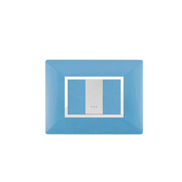 Bricoby.com - PLAQUE RECTANGULAIRE 1MODULE BLEU PASTEL ALPHA - BRICOBY Meilleur Prix Tunisie