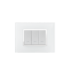 Bricoby.com - PLAQUE PRESTIGE EN VERRE BLANC 3MODULES ALPHA - BRICOBY Meilleur Prix Tunisie