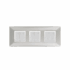 Bricoby.com - PLAQUE CARRÉE 6 MODULES (2+2+2) SILVER ALPHA - BRICOBY Meilleur Prix Tunisie