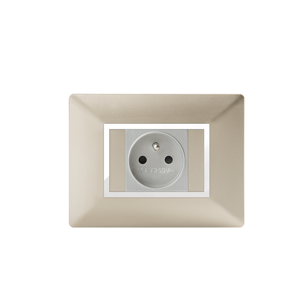 Bricoby.com - PLAQUE RECTANGULAIRE POUR PRISE CHAMPAGNE ALPHA - BRICOBY Meilleur Prix Tunisie