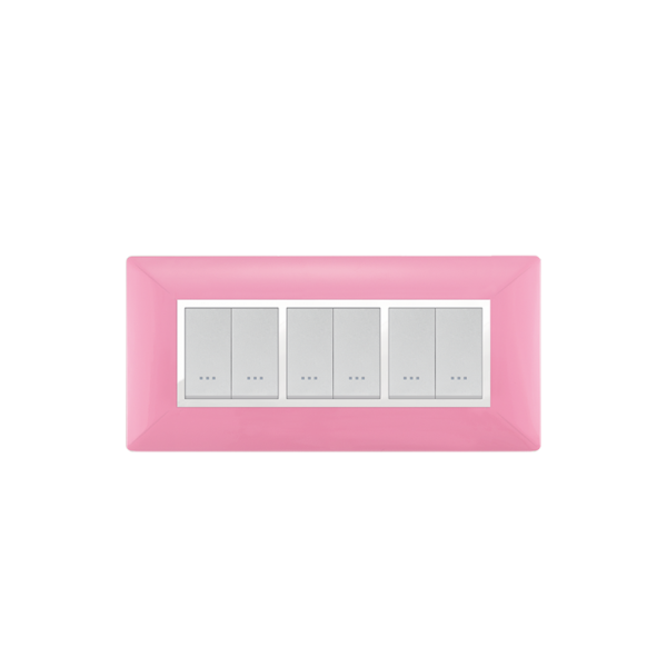 Bricoby.com - PLAQUE RECTANGULAIRE 6 MODULES ROSE ALPHA - BRICOBY Meilleur Prix Tunisie