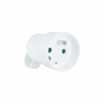 Bricoby.com - FICHE FEMELLE 2 POLES+TERRE 16A AVEC ANNEAU BLANCHE STIEL - BRICOBY Meilleur Prix Tunisie