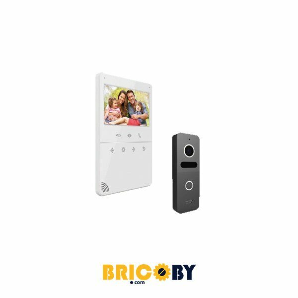 VIDEOPHONE STELLA X1 MONITEUR BLANC 4,3'' AVEC PLAQUE DE RUE LOTUS SOMEF