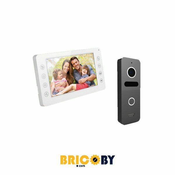 Bricoby.com - VIDÉOPHONE ANGELA X1 MONITEUR 7'' AVEC PLAQUE DE RUE LOTUS SOMEF