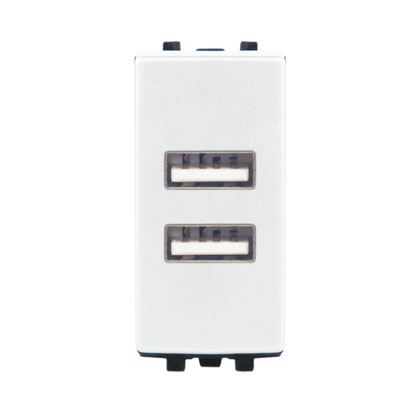 Bricoby.com - PRISE USB DOUBLE BLANC ALPHA - BRICOBY Meilleur Prix Tunisie