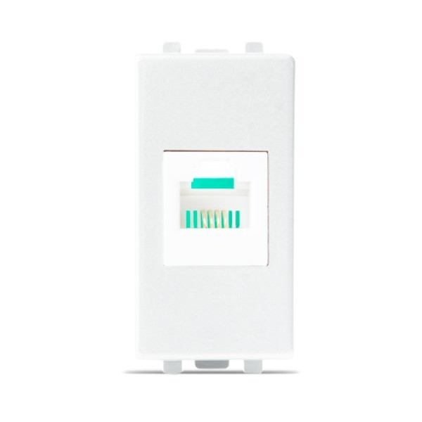 Bricoby.com - PRISE TELEPHONIQUE RJ11 4P BLANC ALPHA - BRICOBY Meilleur Prix Tunisie
