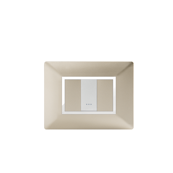 Bricoby.com - PLAQUE RECTANGULAIRE 1MODULE CHAMPAGNE ALPHA - BRICOBY Meilleur Prix Tunisie