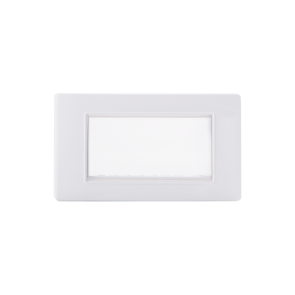 Bricoby.com - PLAQUE ÉTANCHE 4MODULES BLANC ALPHA - BRICOBY Meilleur Prix Tunisie