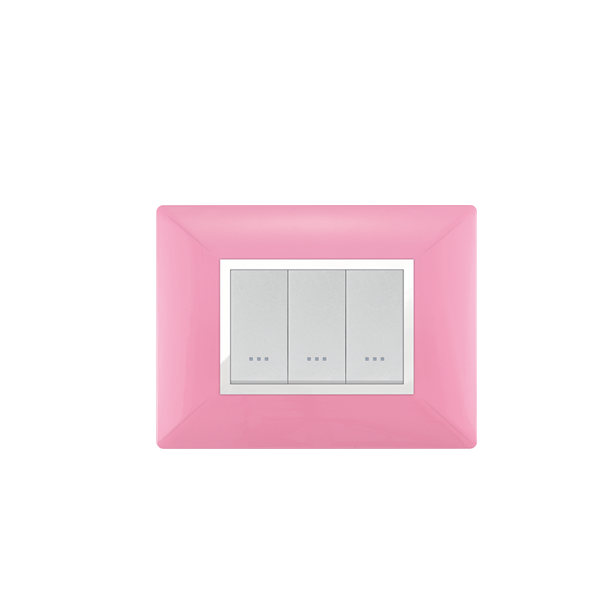Bricoby.com - PLAQUE RECTANGULAIRE 3 MODULES ROSE ALPHA - BRICOBY Meilleur Prix Tunisie