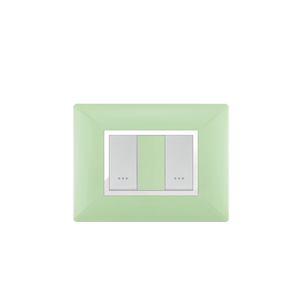 Bricoby.com - PLAQUE RECTANGULAIRE 2 MODULES VERT ANIS ALPHA - BRICOBY Meilleur Prix Tunisie