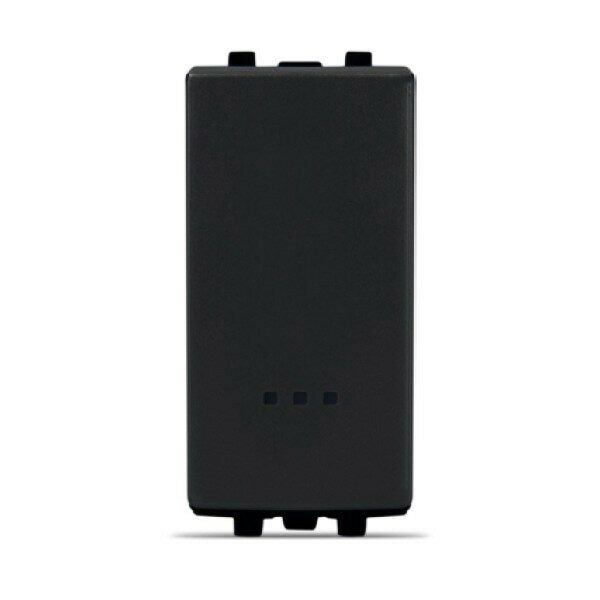 Bricoby.com - INTERRUPTEUR SIMPLE ALLUMAGE AVEC VOYANT NOIR ALPHA - BRICOBY Meilleur Prix Tunisie