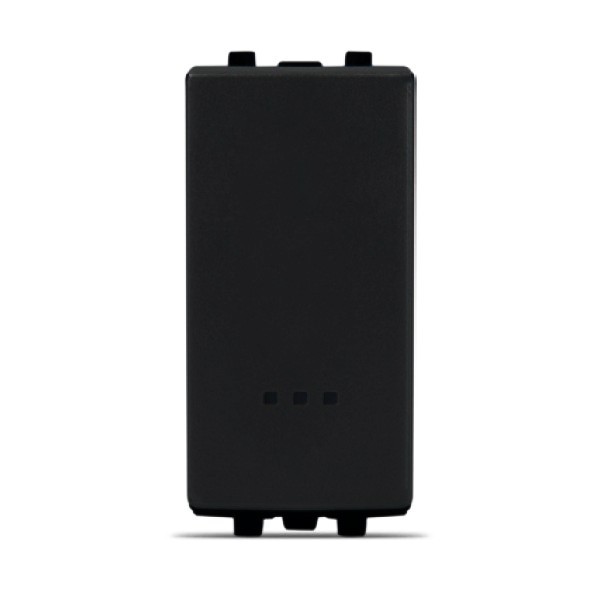 Bricoby.com - BOUTON POUSSOIR AVEC VOYANT 16A NOIR ALPHA - BRICOBY Meilleur Prix Tunisie