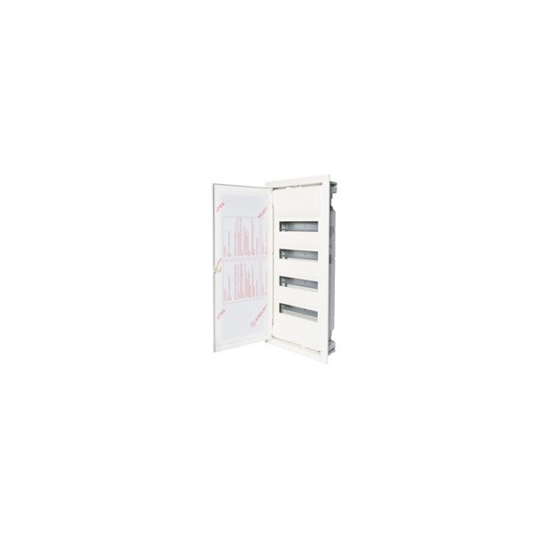 Bricoby.com - COFFRET ENCASTRÉ 48 MODULES 4/R PORTE BLANCHE HAGER - BRICOBY Meilleur Prix Tunisie