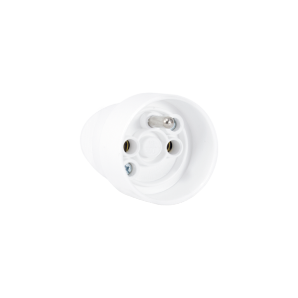 Bricoby.com - FICHE FEMELLE 2 POLES+TERRE 16A SANS ANNEAU BLANCHE STIEL - BRICOBY Meilleur Prix Tunisie