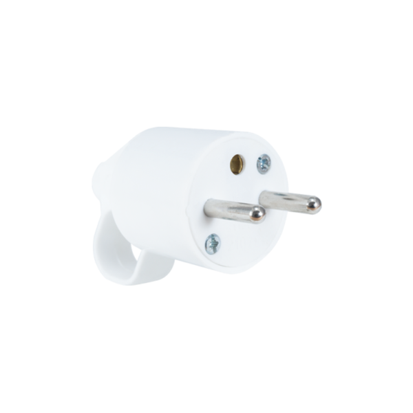 Bricoby.com - FICHE MALE 2 POLES+TERRE 16A A ANNEAU BLANCHE STIEL - BRICOBY Meilleur Prix Tunisie