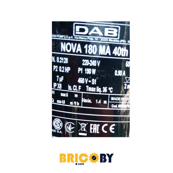 POMPE VIDE CAVE NOVA 180 DAB