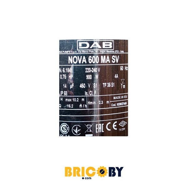 POMPE VIDE CAVE NOVA 600 DAB