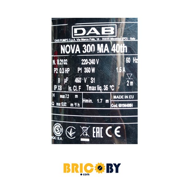 POMPE VIDE CAVE NOVA 300 DAB