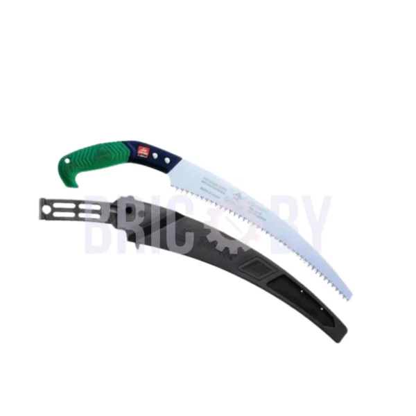 Scie d'élagage professionnelle SAMURAI à lame courbée et denture Tri-Cut, avec manche plastique orange, pour la taille du bois vert.