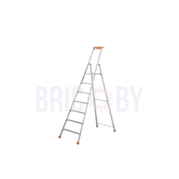 Escabeau en acier VITO 7 marches, structure robuste avec marches antidérapantes.