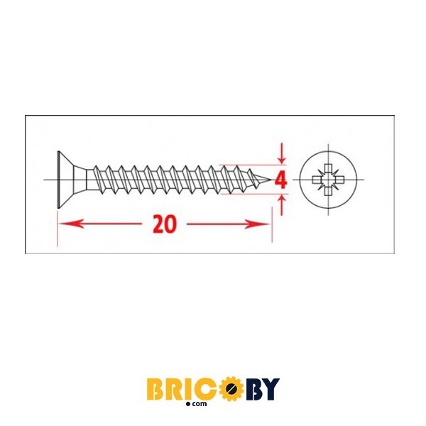 VIS AGLO 4X20 GALV (100 pcs)