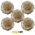 FLEURS TISSU MARRON 7cm