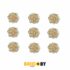 FLEURS TISSU BEIGE BRILLANT PM 3cm