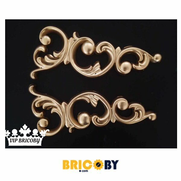 MOTIF DÉCORATIF DORÉ "24X11" CM