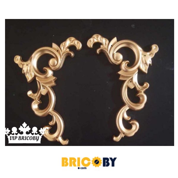 MOTIF DÉCORATIF DORÉ "16X11"CM