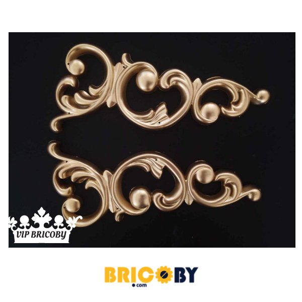 MOTIF DÉCORATIF DORÉ "24X11" CM