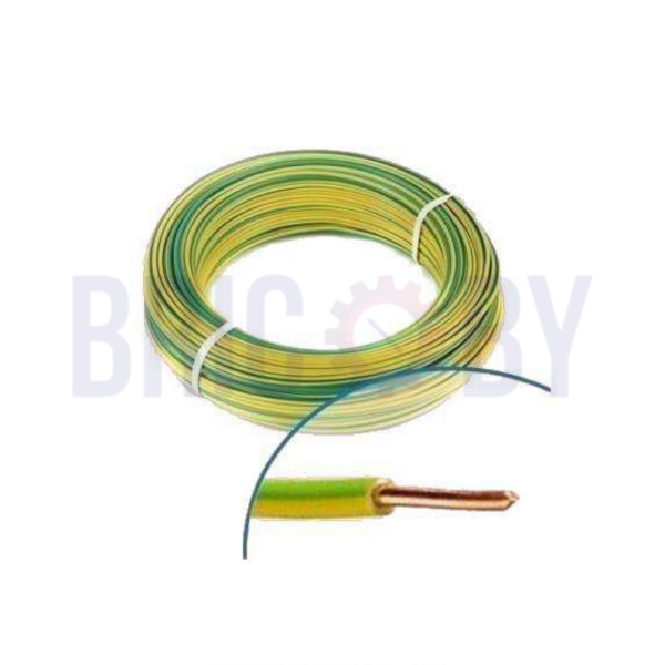 Fil rigide CHAKIRA H07VU4 vert/jaune 4 mm², bobine 100 m, câble de mise à la terre pour installation électrique